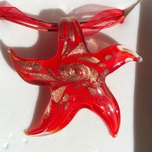 BOUTIQUE custom glass starfish pendant